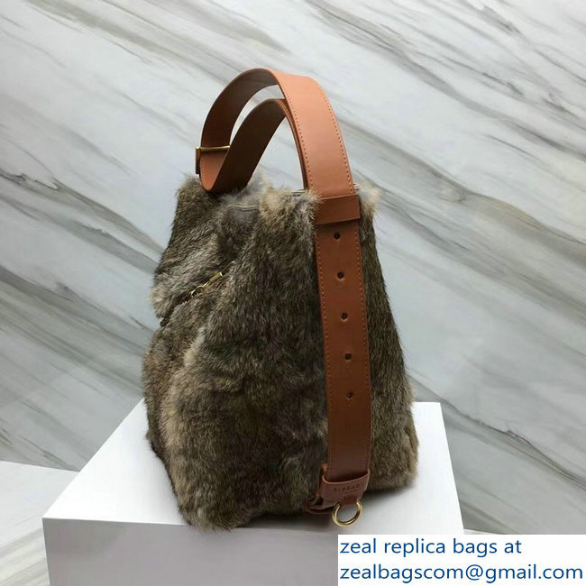 Givenchy GV Bucket Bag in Shearling 29911 Light Coffee 2018