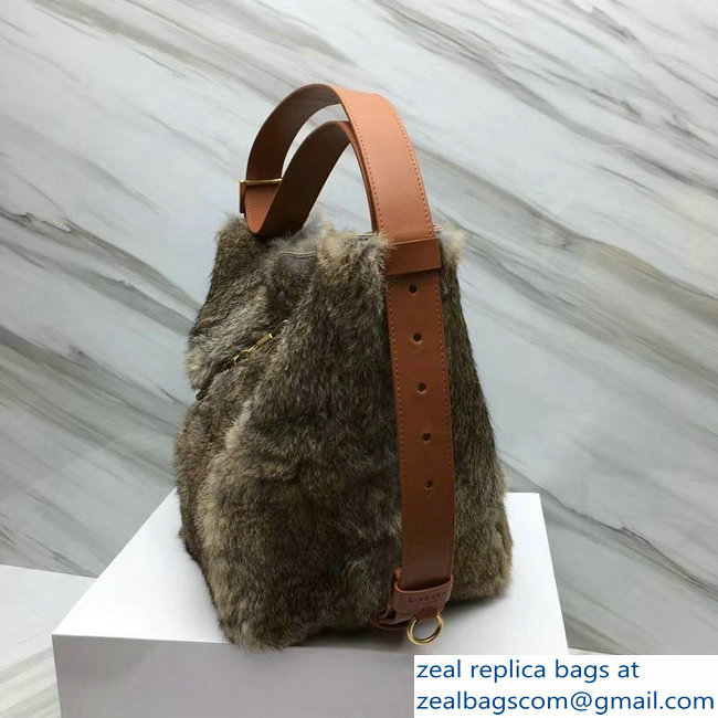 Givenchy GV Bucket Bag in Shearling 29911 Light Coffee 2018 - Click Image to Close