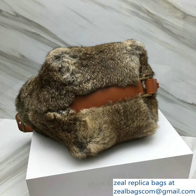 Givenchy GV Bucket Bag in Shearling 29911 Light Coffee 2018 - Click Image to Close
