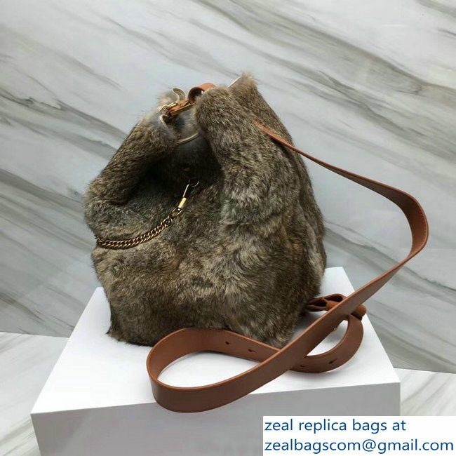 Givenchy GV Bucket Bag in Shearling 29911 Light Coffee 2018 - Click Image to Close