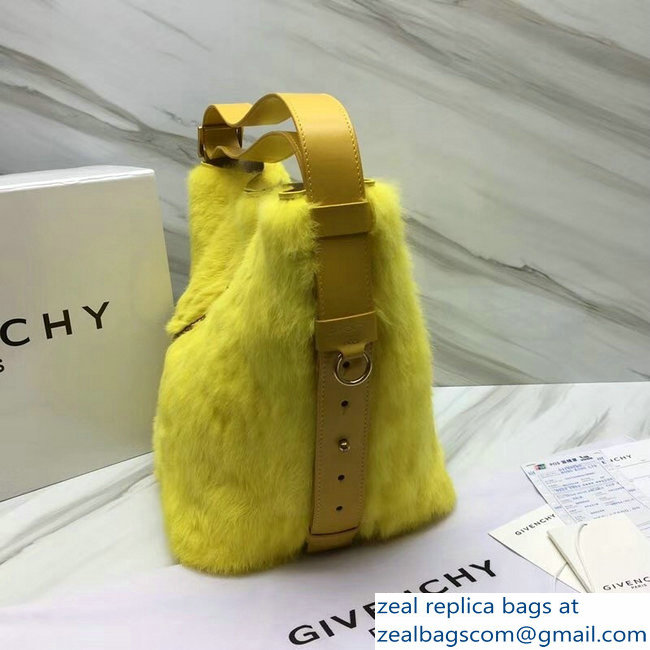 Givenchy GV Bucket Bag in Shearling 29911 Yellow 2018 - Click Image to Close