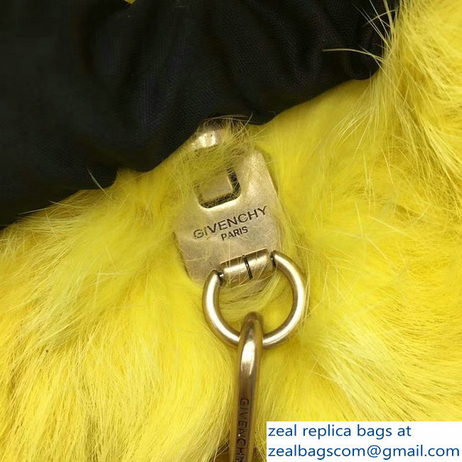 Givenchy GV Bucket Bag in Shearling 29911 Yellow 2018