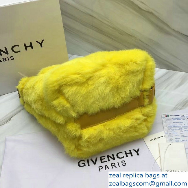 Givenchy GV Bucket Bag in Shearling 29911 Yellow 2018