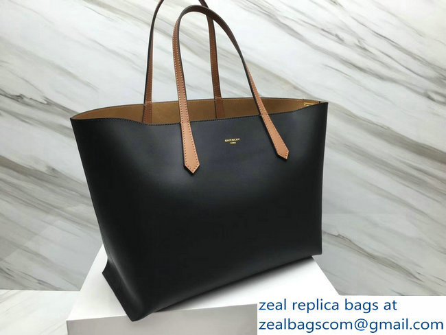 Givenchy GV Shopper Tote Bag In Smooth Leather Black/Gold 2018 - Click Image to Close