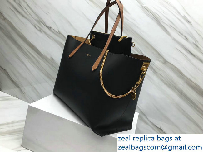 Givenchy GV Shopper Tote Bag In Smooth Leather Black/Gold 2018 - Click Image to Close