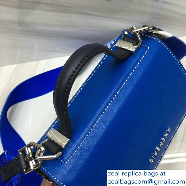 Givenchy Pandora Box Mini Bag Logo Strap Blue 2018