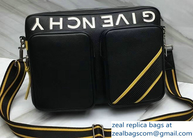 Givenchy Reverse Zippered Messenger Bag Black/Yellow 2018 - Click Image to Close