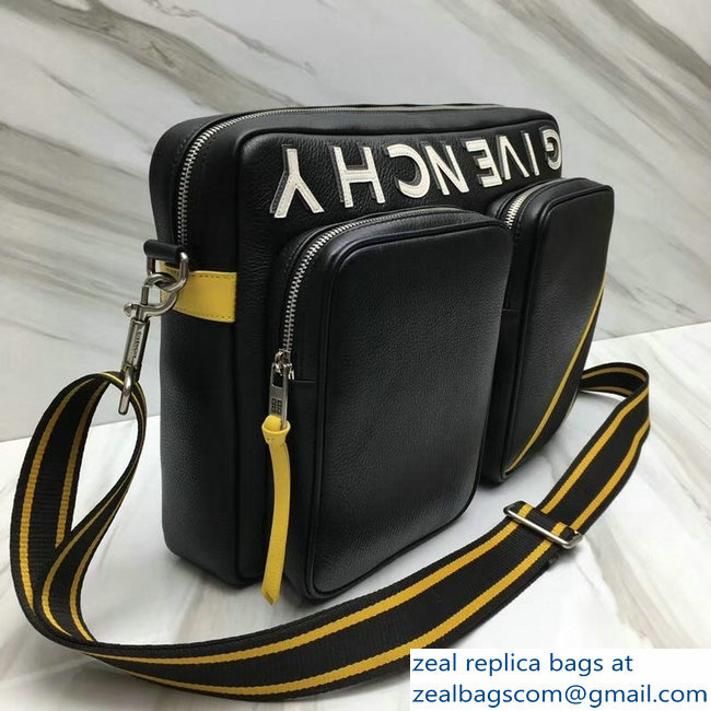 Givenchy Reverse Zippered Messenger Bag Black/Yellow 2018 - Click Image to Close