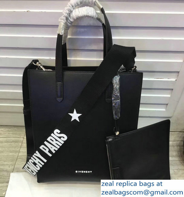 Givenchy Stargate Tote Small Bag Logo Strap Black