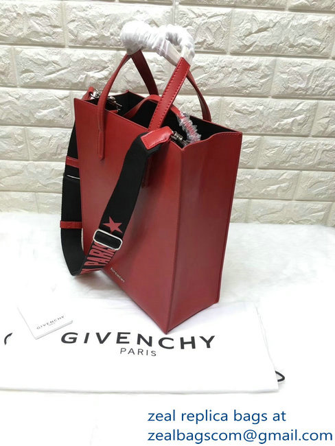 Givenchy Stargate Tote Small Bag Logo Strap Red