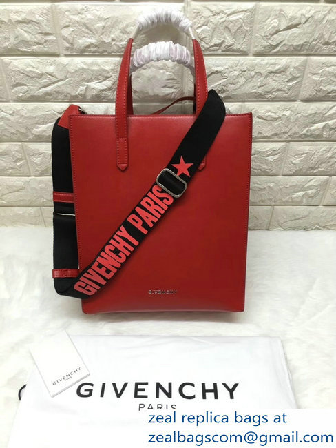 Givenchy Stargate Tote Small Bag Logo Strap Red