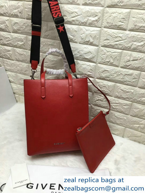 Givenchy Stargate Tote Small Bag Logo Strap Red