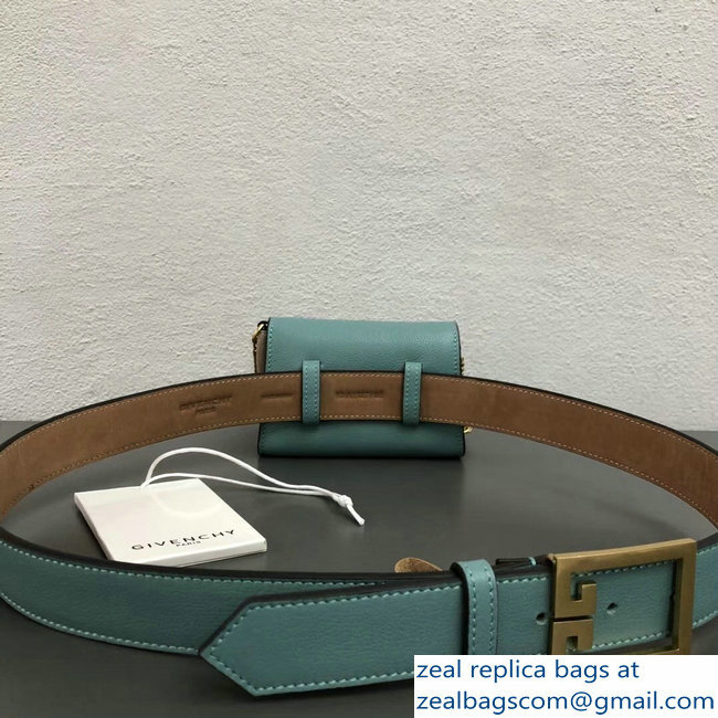 Givenchy Mini GV3 Belt Bag Aqua In Leather And Suede 2018 - Click Image to Close