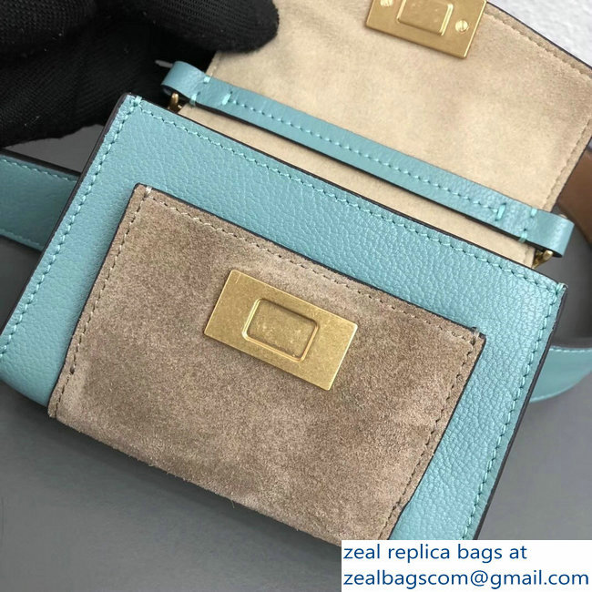 Givenchy Mini GV3 Belt Bag Aqua In Leather And Suede 2018