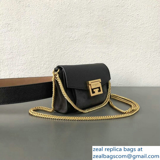 Givenchy Mini GV3 Belt Bag Black In Leather And Suede 2018 - Click Image to Close