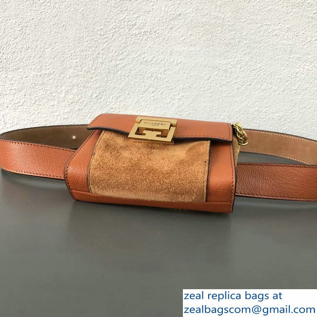 Givenchy Mini GV3 Belt Bag Caramel In Leather And Suede 2018 - Click Image to Close