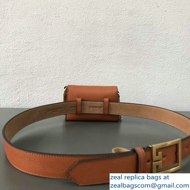 Givenchy Mini GV3 Belt Bag Caramel In Leather And Suede 2018