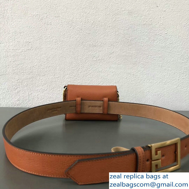 Givenchy Mini GV3 Belt Bag Caramel In Leather And Suede 2018 - Click Image to Close