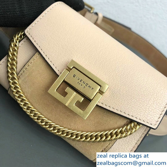 Givenchy Mini GV3 Belt Bag Nude In Leather And Suede 2018 - Click Image to Close