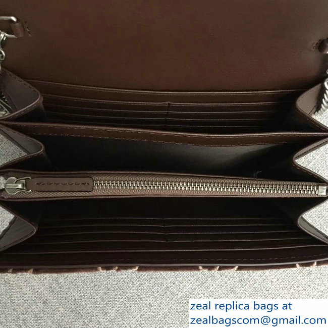 Gucci Dionysus GG Velvet Mini Chain Wallet Bag 401231 Coffee 2018