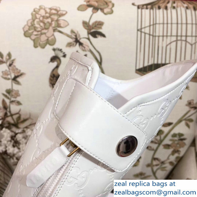 Gucci GG Knee Boots White 2018