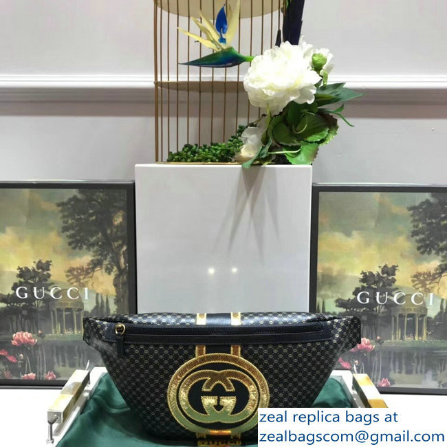 Gucci GG Leather Gucci-Dapper Dan Belt Bag 536416 Black 2018