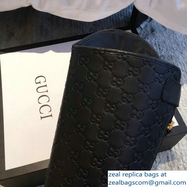 Gucci GG Leather High Boots Black 2018 - Click Image to Close