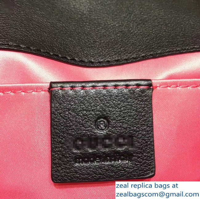 Gucci GG Marmont Matelasse Chevron Mini Chain Shoulder Bag 446744 Velvet Black - Click Image to Close