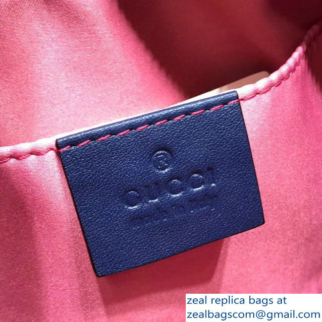 Gucci GG Marmont Matelasse Chevron Shoulder Small Bag 447632 Velvet Blue - Click Image to Close