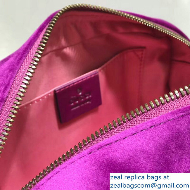Gucci GG Marmont Matelasse Chevron Shoulder Small Bag 447632 Velvet Purple