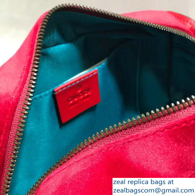 Gucci GG Marmont Matelasse Chevron Shoulder Small Bag 447632 Velvet Red