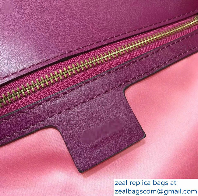 Gucci GG Marmont Matelasse Chevron Small Chain Shoulder Bag 443497 Velvet Purple - Click Image to Close
