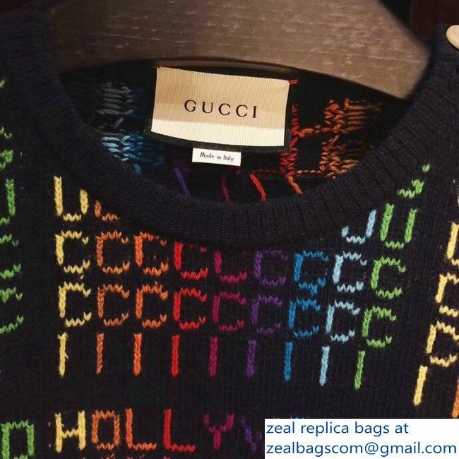 Gucci Hollywood Logo Print Sweater 2018 - Click Image to Close