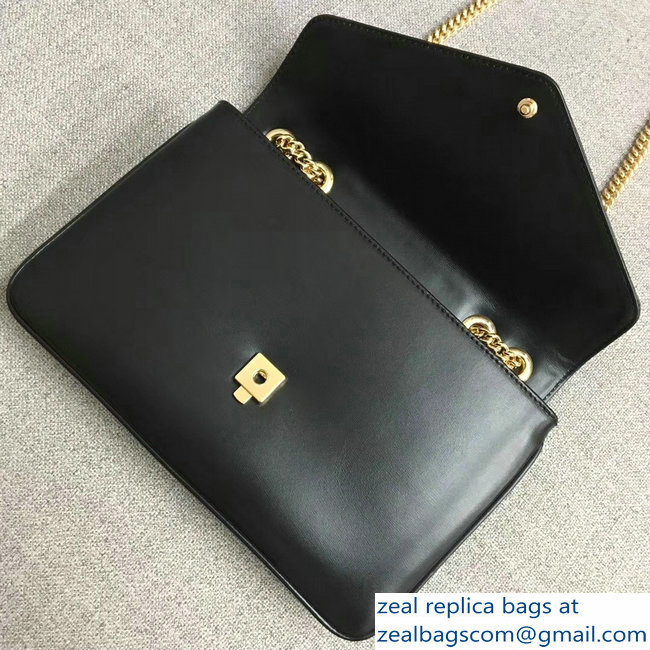 Gucci Interlocking G Horsebit Rajah Medium Shoulder Bag 537241 Black 2018