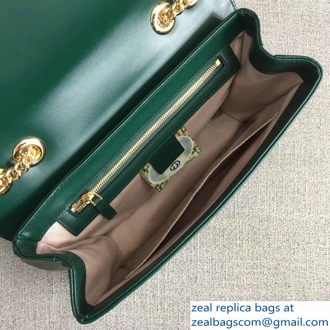 Gucci Interlocking G Horsebit Rajah Medium Shoulder Bag 537241 Green 2018