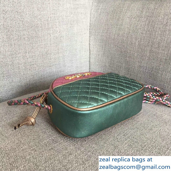 Gucci Laminated Leather Mini Shoulber Bag 534951 Pink/Blue 2018