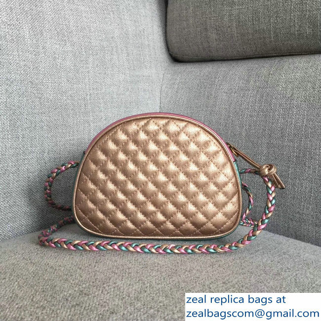 Gucci Laminated Leather Mini Shoulber Bag 534951 Pink/Blue 2018