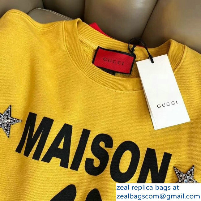 Gucci Maison de l'Amour Bosco and Orso Sweater Yellow 2018 - Click Image to Close