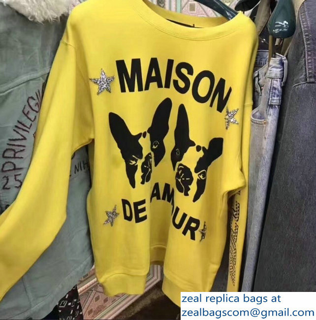 Gucci Maison de l'Amour Bosco and Orso Sweater Yellow 2018