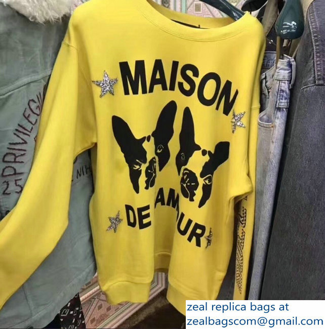 Gucci Maison de l'Amour Bosco and Orso Sweater Yellow 2018 - Click Image to Close