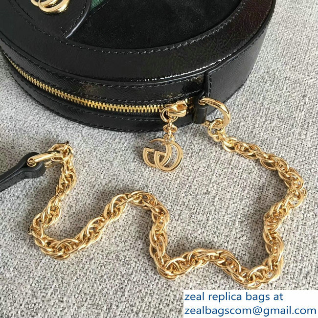 Gucci Ophidia Mini Suede Round Shoulder Bag 550618 Black 2018