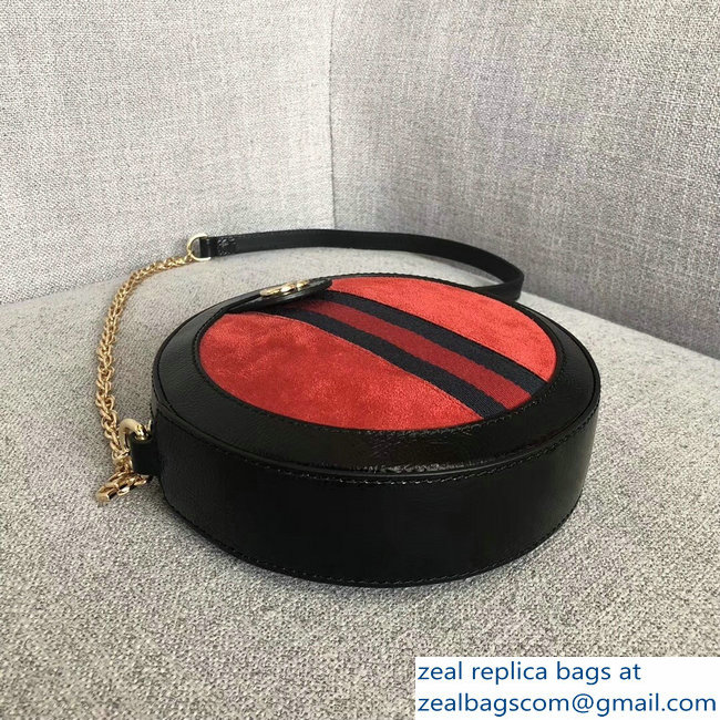 Gucci Ophidia Mini Suede Round Shoulder Bag 550618 Red 2018