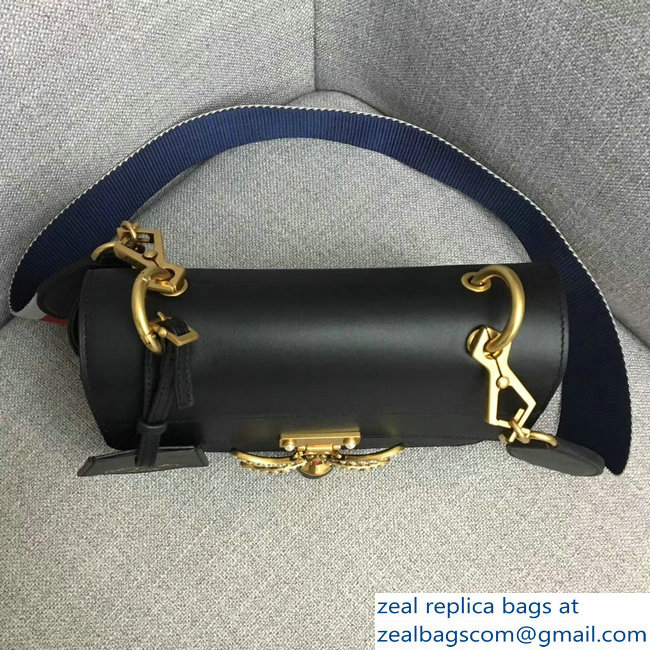 Gucci Queen Margaret Leather Metal Bee Shoulder Small Bag 476542 Black 2018