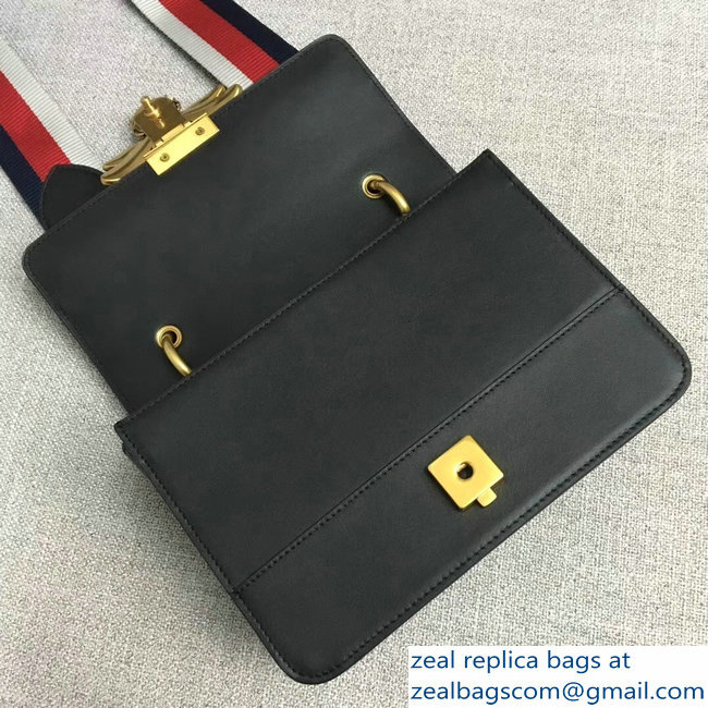 Gucci Queen Margaret Leather Metal Bee Shoulder Small Bag 476542 Black 2018