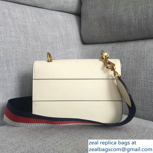 Gucci Queen Margaret Leather Metal Bee Shoulder Small Bag 476542 White 2018