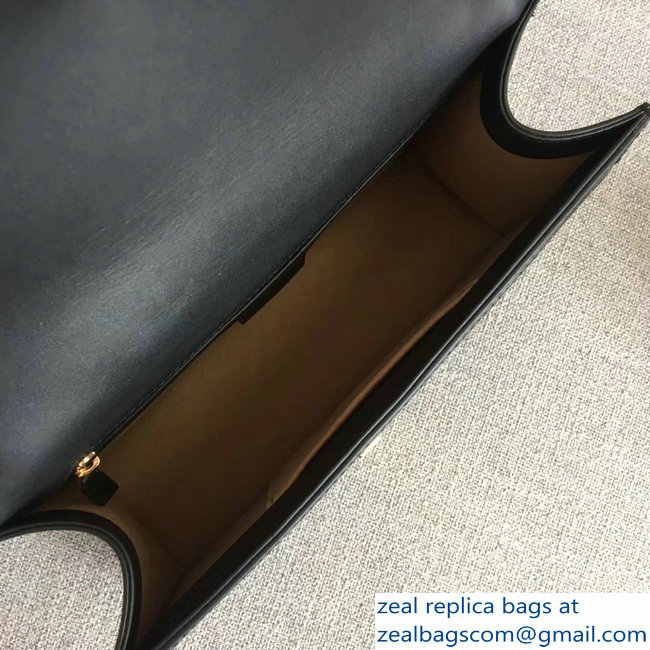 Gucci Sylvie Web GG Velvet Small Shoulder Bag 524405 Black 2018 - Click Image to Close