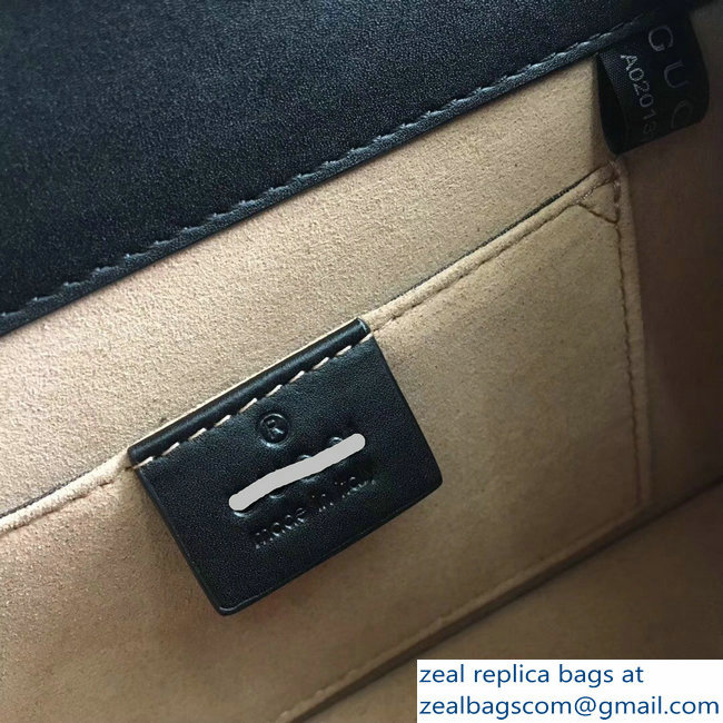 Gucci Sylvie Web GG Velvet Top Handle Shoulder Mini Bag 470270 Black 2018