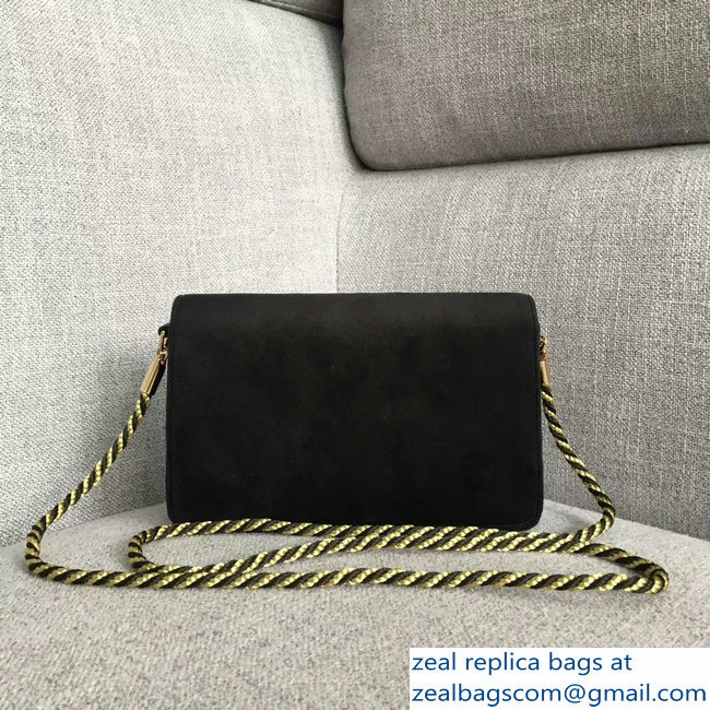 Gucci Velvet Shoulder Bag Black With Square G 544242 2018 - Click Image to Close