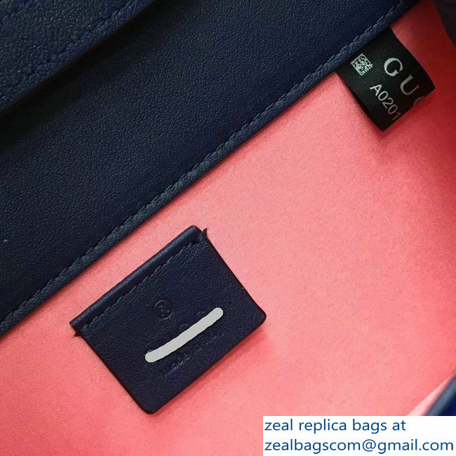 Gucci Velvet Shoulder Bag Blue With Square G 544242 2018