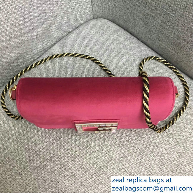 Gucci Velvet Shoulder Bag Fuchsia With Square G 544242 2018 - Click Image to Close